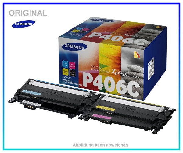 CLP360 Original Toner Rainbowkit Samsung CLT-P406C/ELS,Black=1500 Seiten,Color je 1000 Seiten