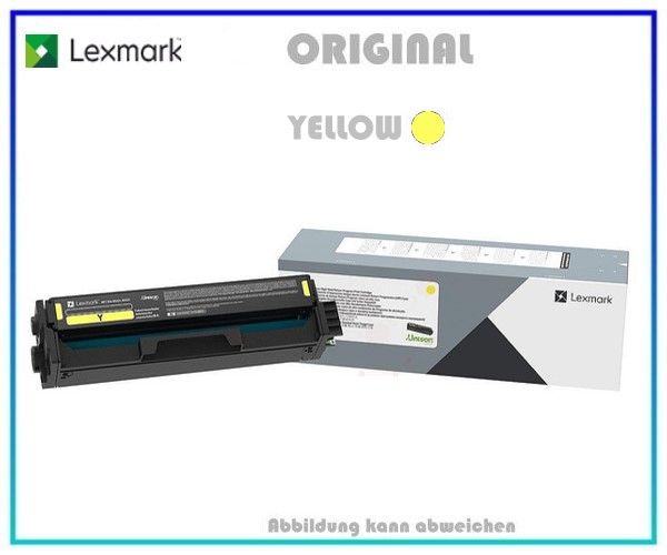 C3220YO LEXMARK CS3324 Original Toner Yellow - Inhalt 1.500 Seiten, C3220Y0.