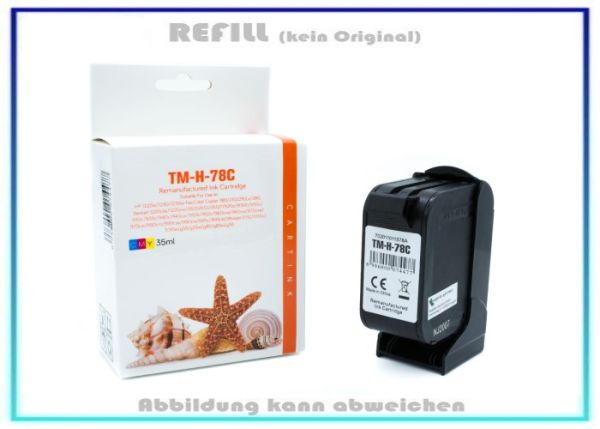 REF78A, C6578, Refill Tintenpatrone Color für HP, C6578, DJ 720C, 850C, 890C, Inhalt 39 ml.