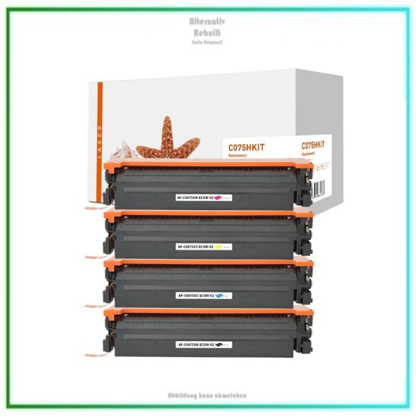 TON075HKIT, Alternativ Tonerkartusche Rainbowkit für Canon 6369,68,67,66C002, i-SENSYS MF667Cdw.