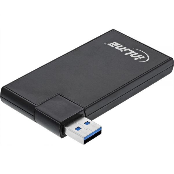InLine® 180 Twist Hub USB 3.0, 4 Port, drehbar, schwarz