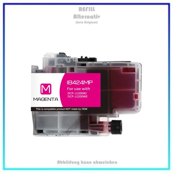 IB424MP, Ersatz für LC424M, Magenta Tintenpatrone Brother New Build Inhalt: für 750 Seiten.