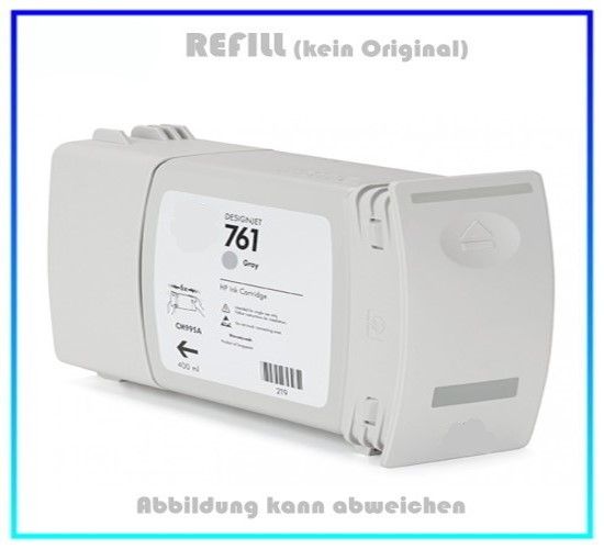 CM995A, 761, Refill Tintenpatrone Gray für HP CM995A, Designjet T7100 Plotter, Inhalt 400ml