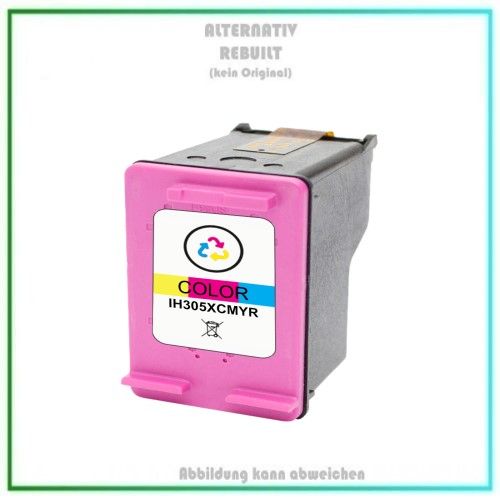 AI-H0305XCMYR-RC1, Ersatz für 305XLCMY, C&M&Y, Inkjet cartridge, HP Color, New Build, Inhalt 450 S.