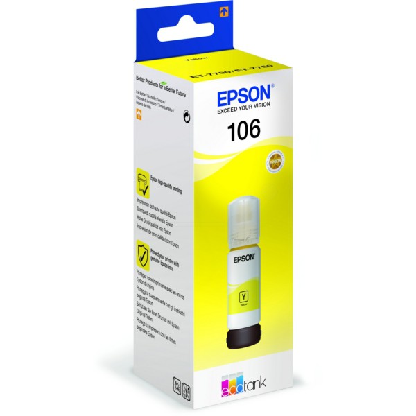 C13T00R440 - Original, EPSON ET7700 TINTE Yellow - 240 ECOTANK PIGMENT Yellow INK BOTTLE
