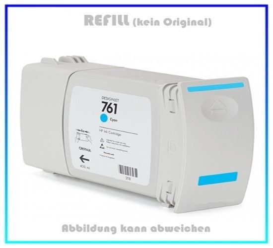 CM994A, 761, Refill Tintenpatrone Cyan für HP CM994A, Designjet T7100 Plotter, Inhalt 400ml