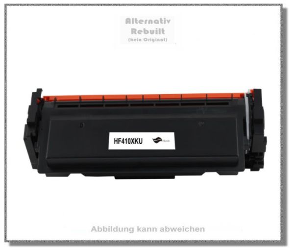 HF410XKU Ersatz für CF410X/cartridge, 046HK (410X), Schwarz Tonerkartusche, HP New Build, 6.500 S.