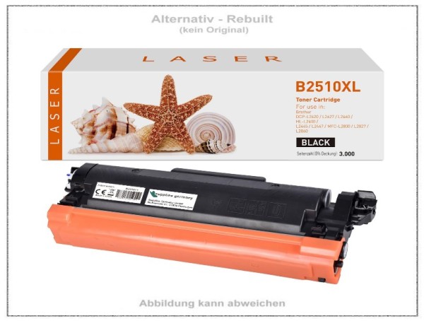 TONTN2510XL, Alternativ Toner Black für Brother, TN-2510XL, Inhalt: 3.000 Seiten.