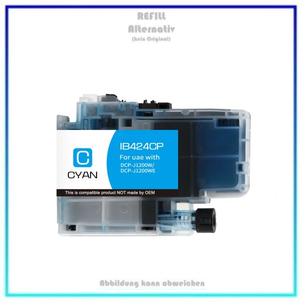 IB424CP, Ersatz für LC424C, Cyan Tintenpatrone Brother New Build Inhalt: für 750 Seiten, k. Original