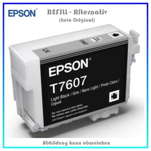 BULK T7607 Alternativ Tintenpatrone Light Black für Epson - C13T76074010 - Inhalt 32ml