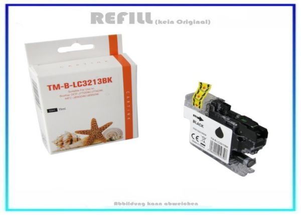 LC3213BK, Alternativ Tintenpatronen Black, für Brother LC3213, BK = 400 Seiten. (Kein Original)