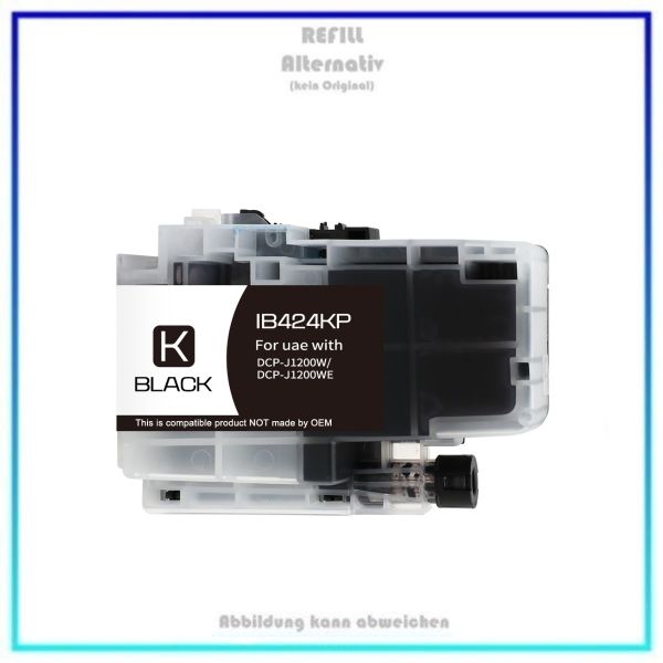 IB424KP, Ersatz für LC424BK, Schwarz, Black Tintenpatrone Brother New Build Inhalt: für 750 Seiten (