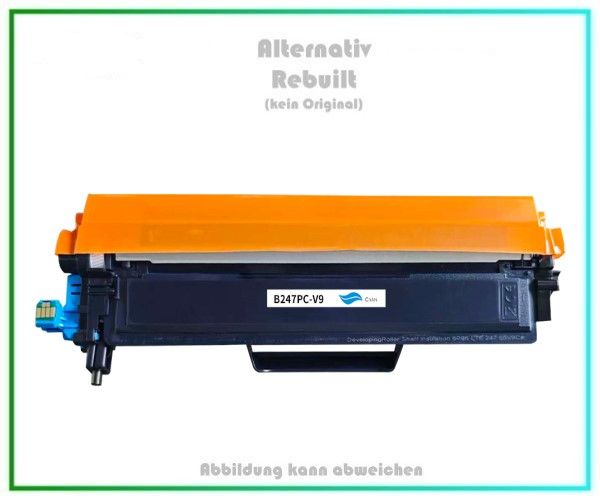 B247PC-V9, Ersatz für TN-247C, Cyan Toner cartridge, Brother New Build Inhalt: 2.300 Seiten.