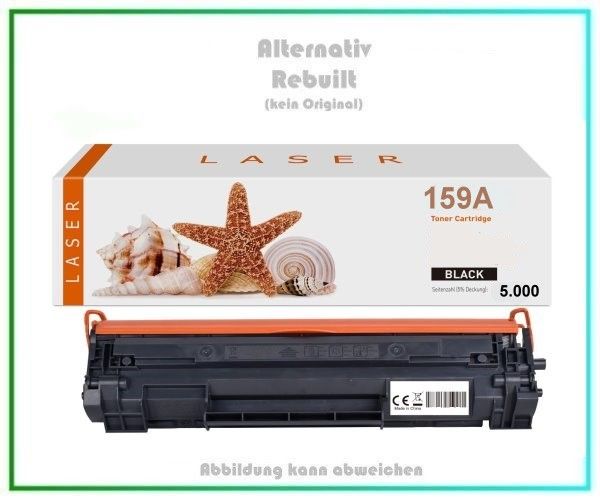 TON159A, Alternativ Toner Black, für HP W1590A, Inhalt: 5.000 Seiten. (Kein Original)