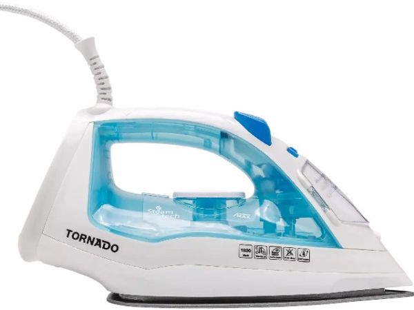 TST-1800B, TORNADO DAMPFBUEGELEISEN, 1800-2200W, 0.3L Wassertank Farbe blau-weiss.