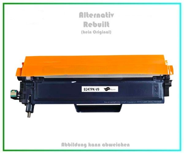 B247PK-V9, Ersatz für TN-247BK, Black Toner cartridge, Brother New Build Inhalt: 3.000 Seiten.