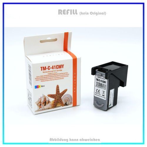 REFCL41/51 Refill Tintenpatrone Color für Canon - CL41/51,CL-41,CL-51,CL41,CL51 - Inhalt ca. 21ml