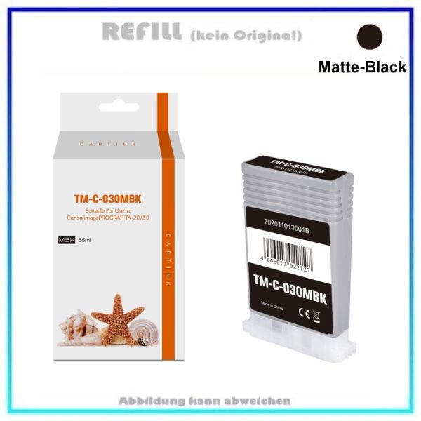 REFPFI-030MBK, PFI-030MBK, Refill Tintenpatrone MATTE BLACK, Inhalt: 55ml, für Canon, 3488C001.