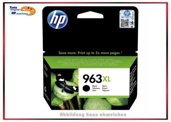 HP-963XLBK, HP Ink Cart. 3JA30AE, 963XL, ORIGINAL Farbe: Black für Office Jet Pro, 3JA30AE, 47,86 ml