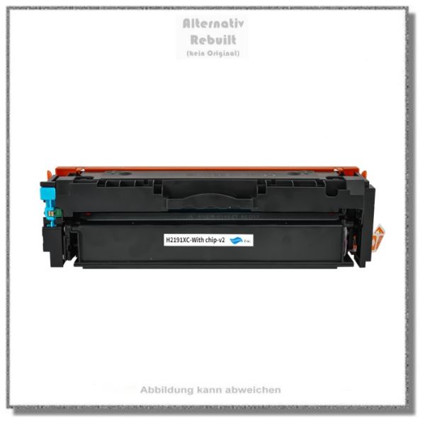 H2191XC-With chip-V2, Cyan, Ersatz für W2191X(219X), Toner cartridge, HP New Build, Inhalt 2.500 S.