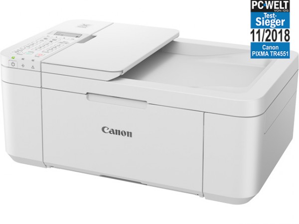 CANON PIXMA TR4551, 4IN1 Tintenstrahl Drucker, 2984C029, DIN-A4, Duplexdruck, Gehäusefarbe Weiß.