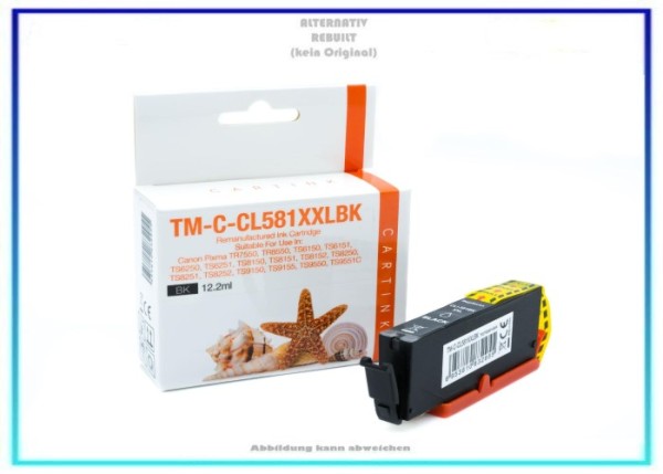 CLI581XXLBK, Alternativ Tintenpatrone Canon Black, 1998C001, CLI-581XXL, Inhalt C = 12,2ml.