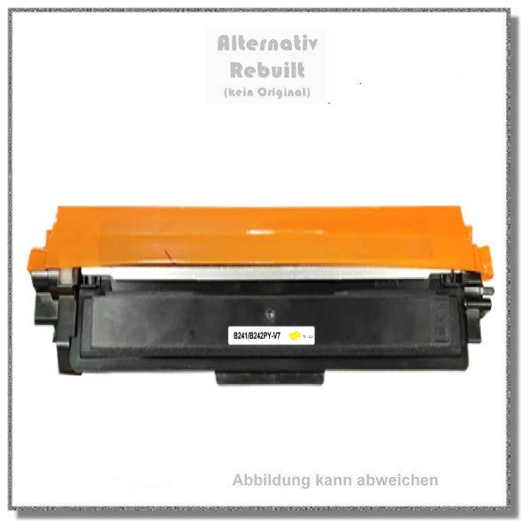 B241/B242PY-V7, Ersatz für TN-241Y, Yellow, Gelb, Toner cartridge Brother New Build 1.400 Seiten.