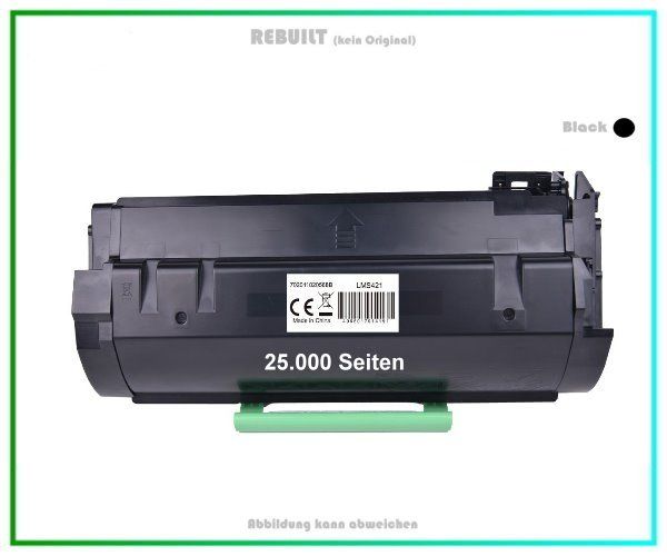 Lexmark 56F2U0E, 56F2U00, Rebuilt Tonerkartusche MS521 bis MX622, Inhalt:25.000 Seiten (k. Original)