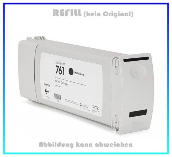 CM997A, 761, Refill Tintenpatrone Black Pigment für HP CM997A, Designjet T7100 Plotter, Inhalt 775ml