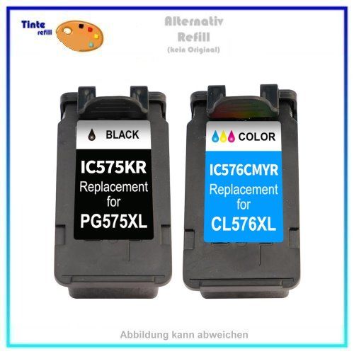 IC575KR-IC576CMY, Ersatz für IC575XL & CL576XL, Black&Color, Pack,Inkjet Patrone, Canon.
