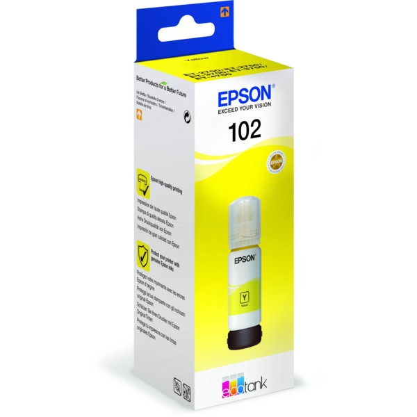 C13T03R440 - Original, EPSON ET2700 TINTE Yellow - 102 ECOTANK PIGMENT Yellow INK BOTTLE