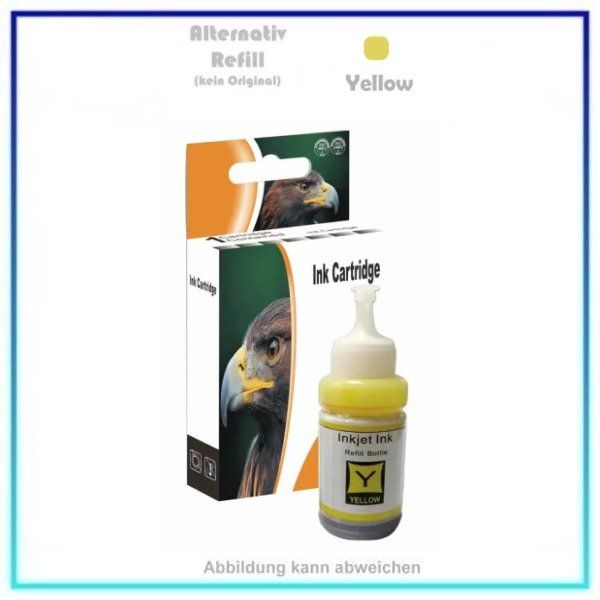 DC T6644/T6734 Dye Ink Y (100ml) Eco Tank Nachfüllflasche, Yellow für Epson, ET 2500, ET 2600, 100ml