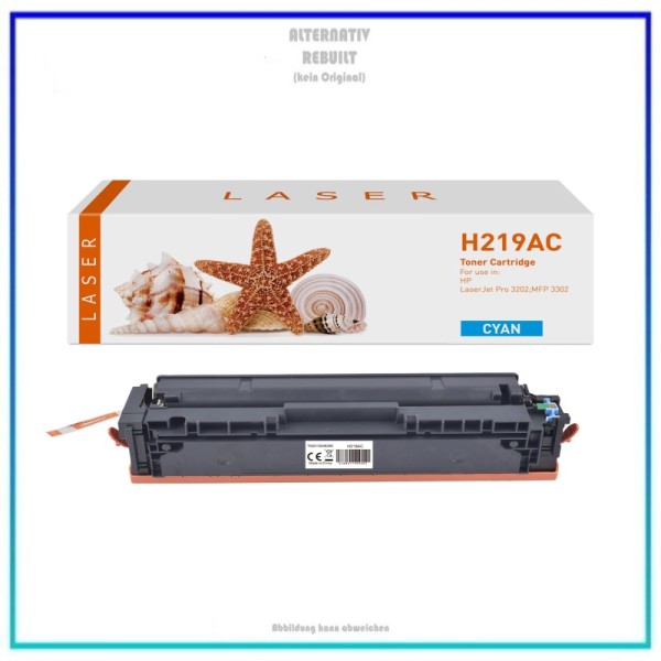 TON219AC, Alternativ Toner Cyan für HP W2191A Series, Inhalt 1.200 Seiten.